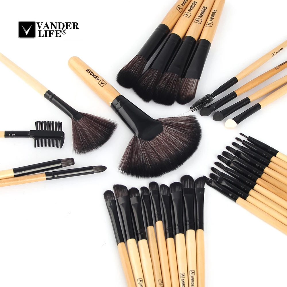 Vander Life 32 шт Профессиональные кисти для макияжа Мягкая Косметика набор кистей