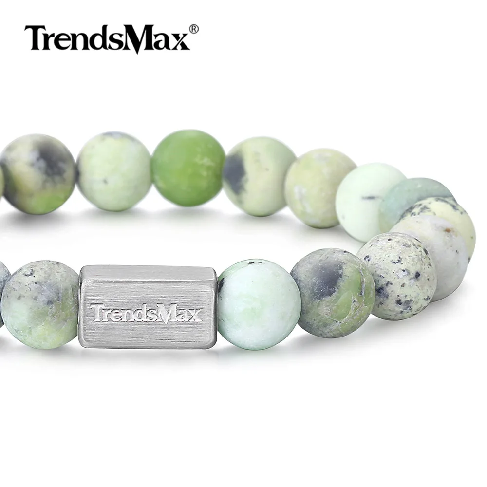 Натуральный Австралийский браслет из нефрита для мужчин женщин нержавеющей