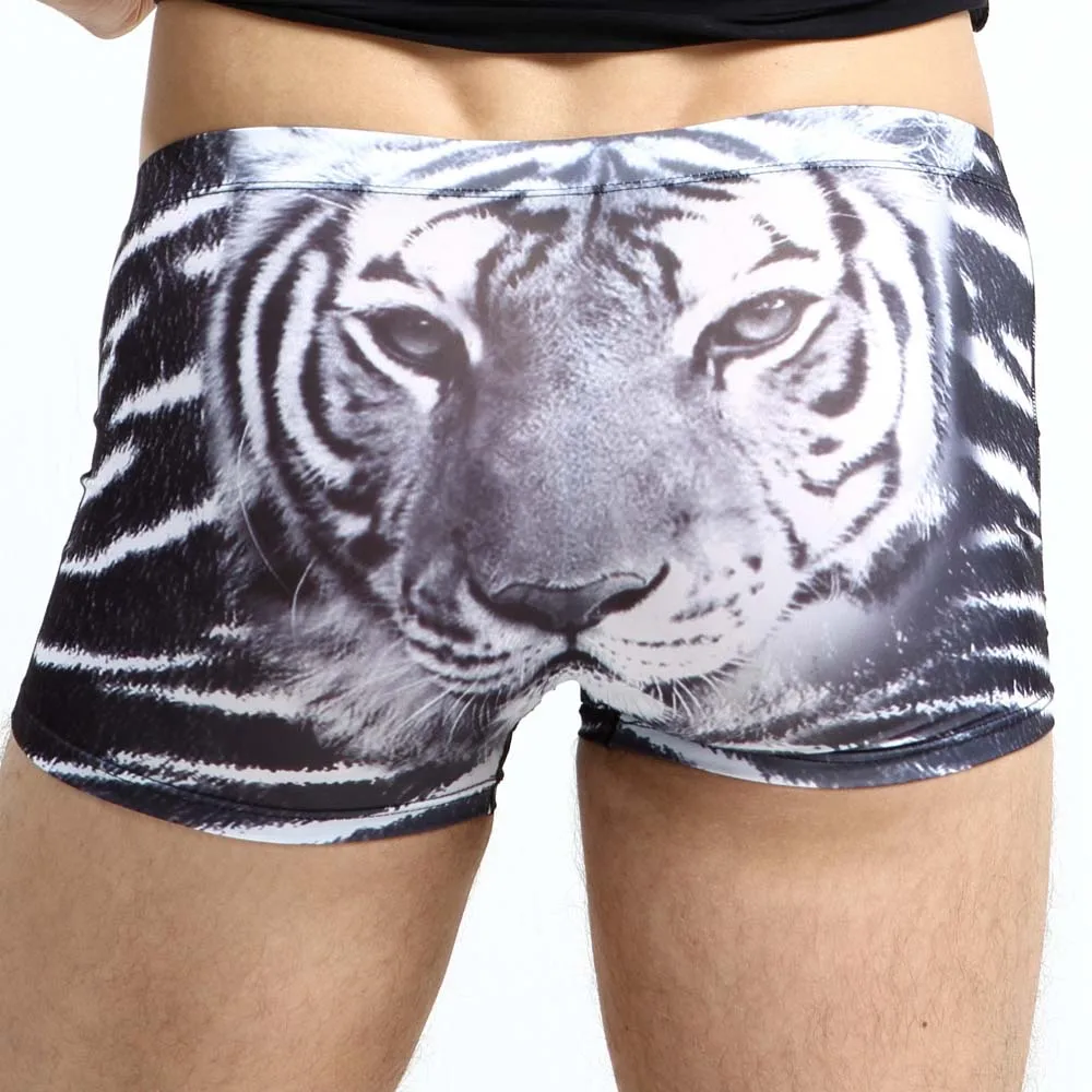 Yehan мужские боксеры нижнее белье большие размеры с принтом тигра из ледяного