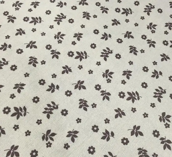 

150cm X 50cm wholesale linen cotton printed fabric small leaves pattern cloth for cushion/sofa/tablecloth