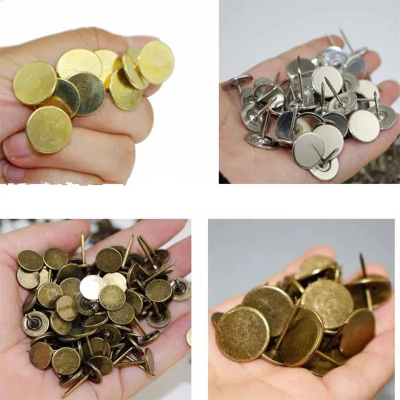 Антикварная железная плоская головка гвозди декоративные гвоздь деревянная