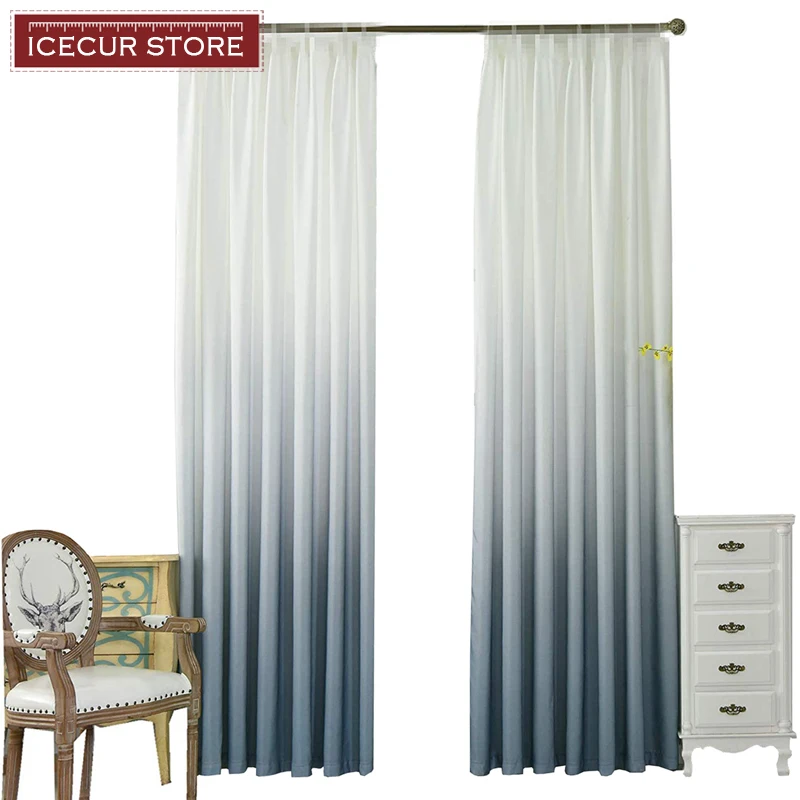 Современные шторы ICECUR градиентного цвета для спальни гостиной новые модные