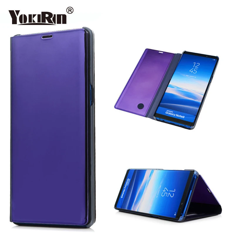 YOKIRIN роскошный кожаный умный зеркальный флип чехол для телефона samsung Galaxy Note 8 S8 J3
