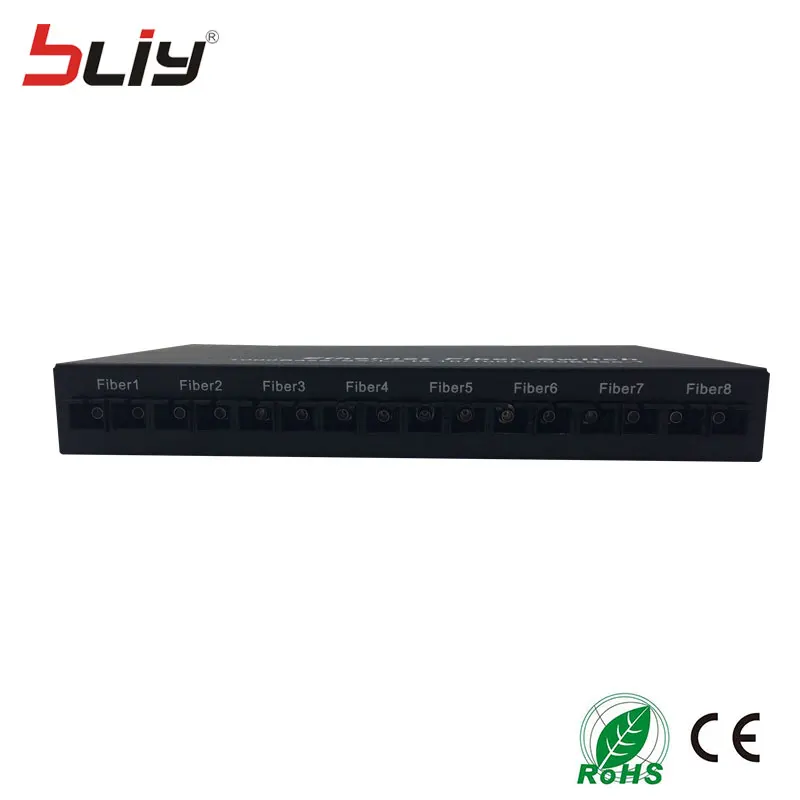 8giga двойной Волокно и 1 1000 Мбит/с TX RJ45 переключатель Media Converter одиночный режим media