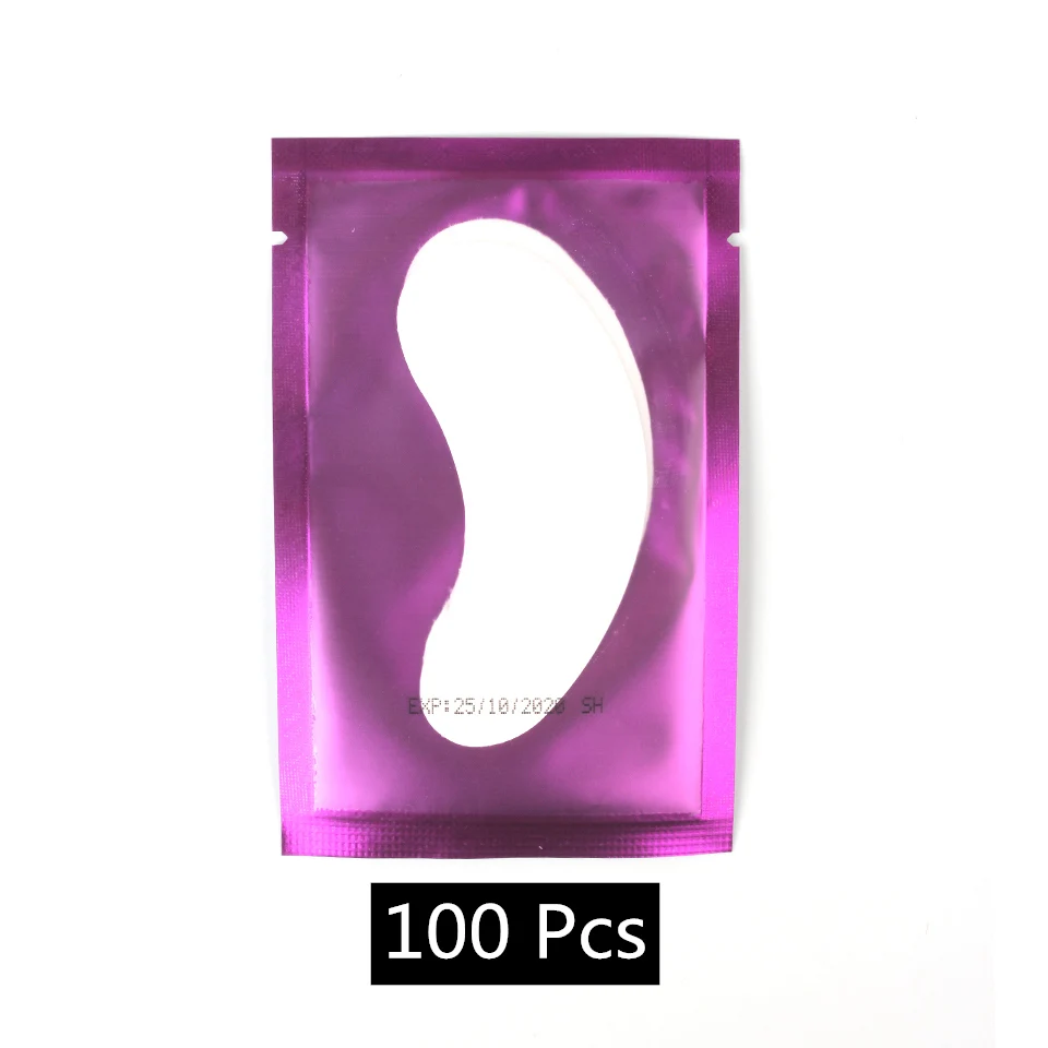 100 Pcs Purple 30/50/100 пар глазные Пластыри для наращивания ресниц, под гелевые подушки для глаз волокно для наращивание ресниц Бумага патчи - Цвет: 100 Pcs Purple
