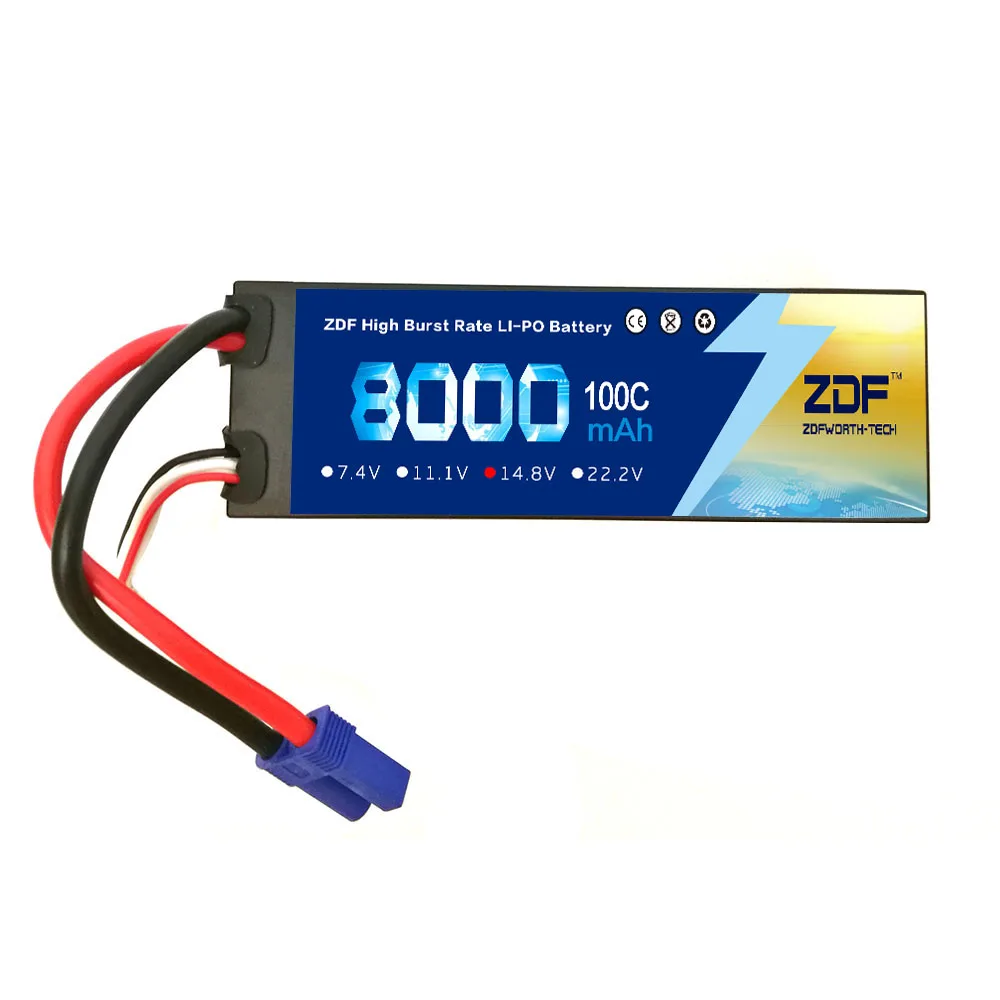 Жесткий чехол ZDF 4S 14 8 V 8000mah 100C max 200C литий-полимерный аккумулятор с разъемом EC5 XT60