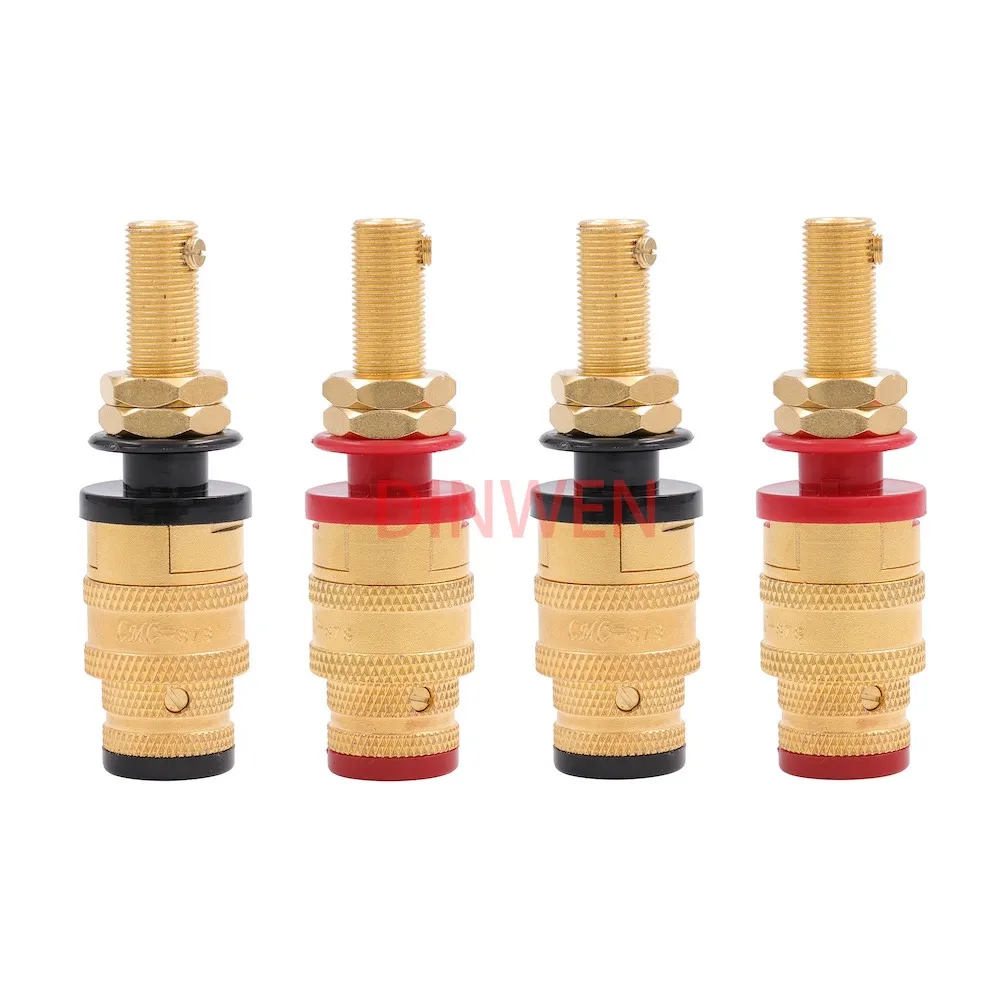 CMC 878M-SE 878L-SE High End OFC латунный динамик AMP Binding Post женский банановый разъем позолоченный Hifi аудио DIY - Цвет: CMC-878L-SE-4PCS