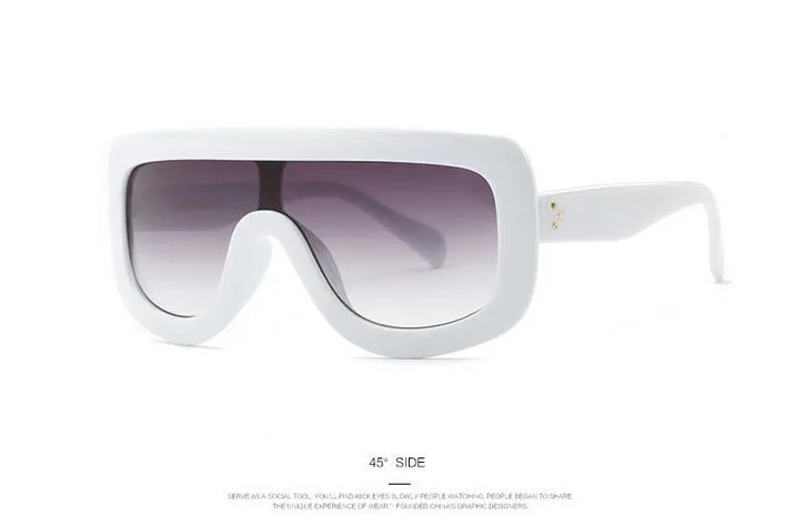 c6 white Fame Emosnia, квадратные негабаритные солнцезащитные очки для женщин и мужчин, знаменитостей, фирменный дизайн, большая леди, UV400, Винтажные Солнцезащитные очки, женские очки - Цвет линз: c6 white Fame