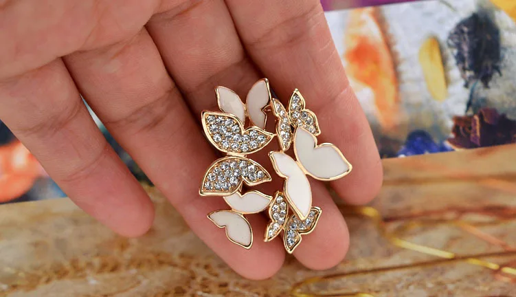 Женская модная брошь в виде бабочки|scarf clip|rhinestone brooch pinrhinestone |