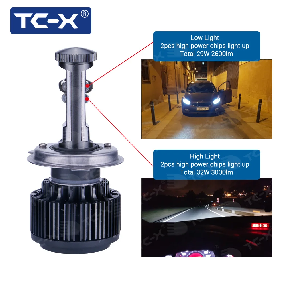 Аксессуары для автомобильных фар 6000K H7 светодиодный H4 H11 880 9005/HB3 9006/HB4 супер яркие