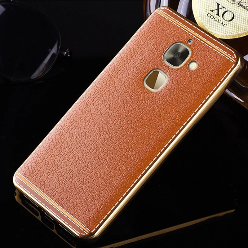 For Letv Pro3 x720 case MEAUVAN Plating frame+leather text soft shell back cover for pro3 X720 |