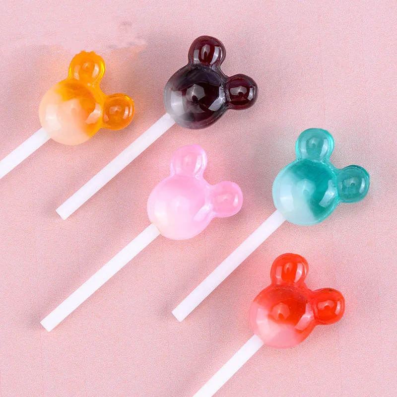 Модель милого кота леденца из мультфильма аниме фигурка украшение смолы конфеты