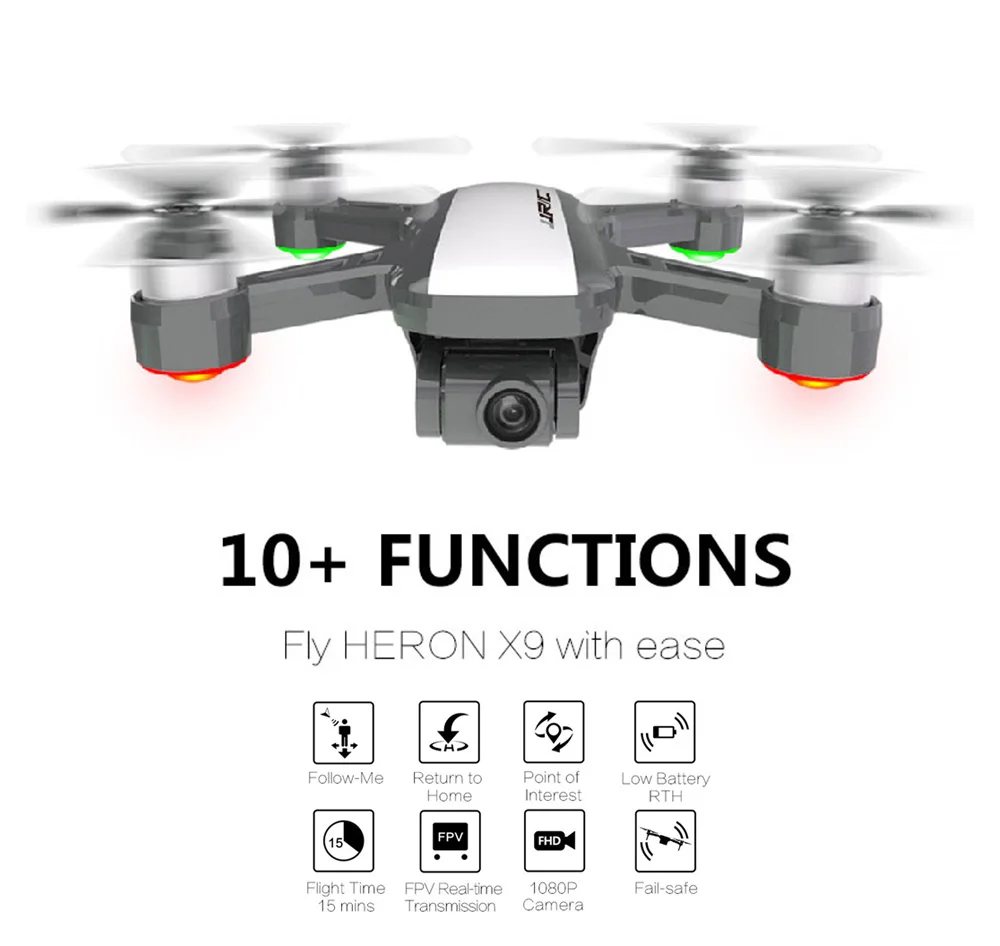 JJRC X9 5G 1080P WiFi FPV RC Drone GPS Brushless Gimbal Flow Positioning Altitude Hold Quadcopter Remote Control Helicopters