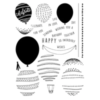 happy balloons transparent clear silicone stampseal for diy scrapbookingphoto album decorative clear stamp