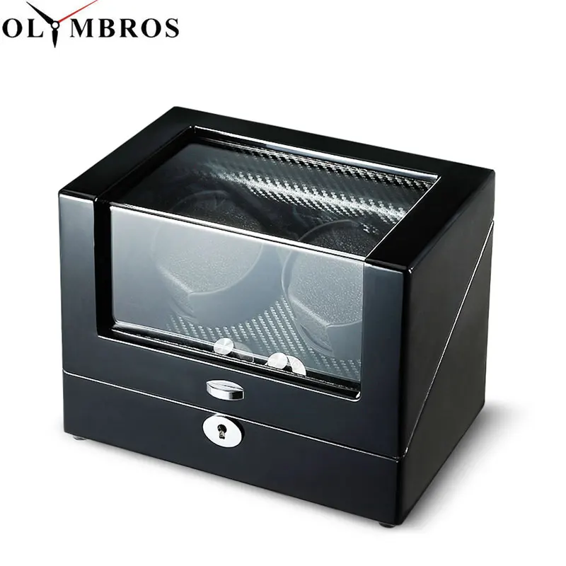 2 часы намотки хранения Коробки для автоматического с светодиодный свет