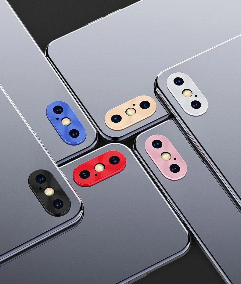 Роскошный защитный чехол для объектива камеры Apple iPhone X XS металлический задней с