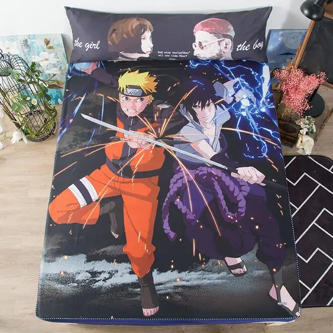 Anime ONE PIECE Sexy Cartoon Fitted Sheets with Elastic Band 120*200 150x200 180*200cm Mattress Cover Teen Adult Dorm Home Decor