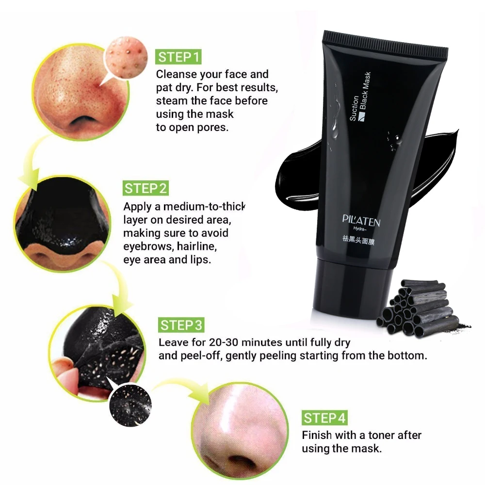 1 шт. пилатен уход за кожей лица всасывающая черная маска для средство удаления