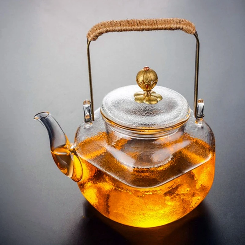 Новый высокий термостойкий боросиликатный 700 мл чайник из прозрачного стекла