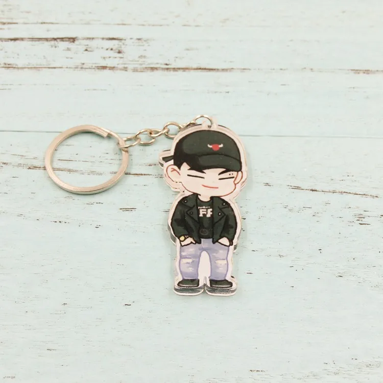 GOT7 альбом Джексон JB MARK пластик Q стиль рисунок персонализированный брелок для ключей брелок кулон брелок