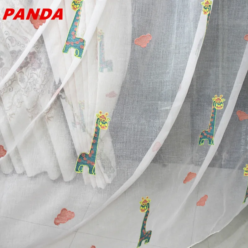 Пасторальные вышитые занавески для гостиной Мультяшные затемненные шторы