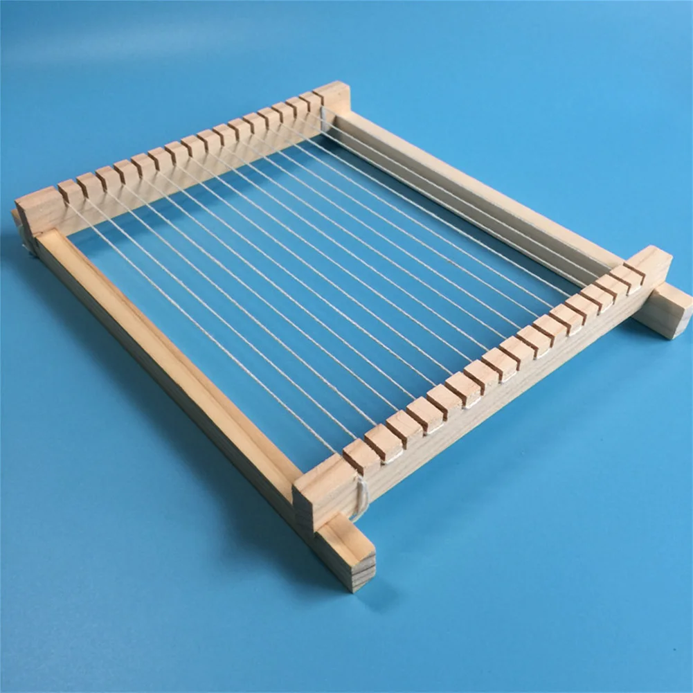

Wooden Loom Kids Children Hand Knitting Toy Operational Ability Mini Weaving Machine DIY With Accessories Eaducational Hand Eye