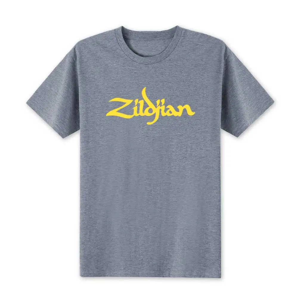Модные летние новые Zildjian мужские футболки с принтом, мужские хлопковые футболки с коротким рукавом, топы, футболки высокого качества, размер XS-XXL - Цвет: Gray4
