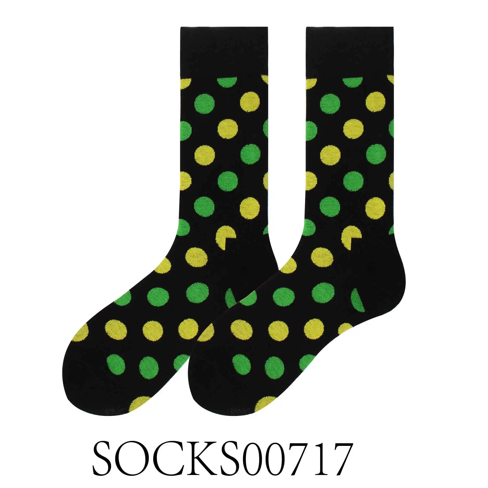 SOCKS007017 Счастливые носки весна лето осень пара чесаные хлопковые запасы Красочный Узор в горошек дышащий Свадебный костюм путешествия Вечерние - Цвет: SOCKS007017