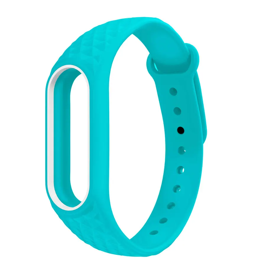 Blue with White 3D Красочные Силиконовые наручные mi band 2 ремешок замена ремешок для часов для оригинальной Xiaomi mi Band 2 браслет - Цвет: Blue with White