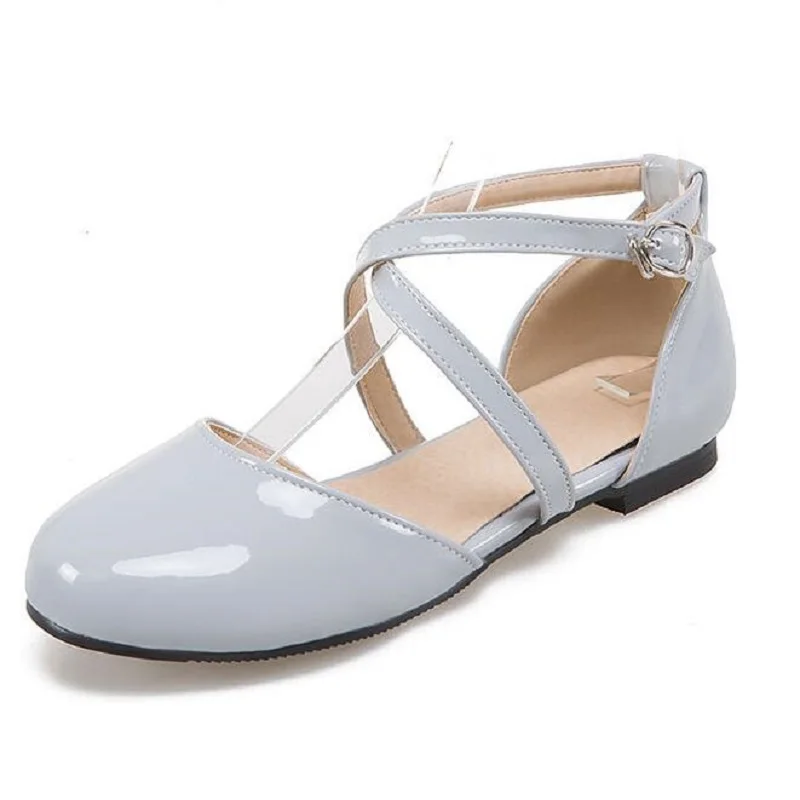 Милые дизайнерские туфли из лакированной кожи женские балетки на плоской