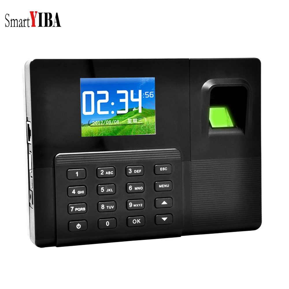 

SmartYIBA 3,5-дюймовый TFT TCP/IP USB резервный аккумулятор, биометрический идентификатор отпечатков пальцев, паролем, посещающая система, устройство ...