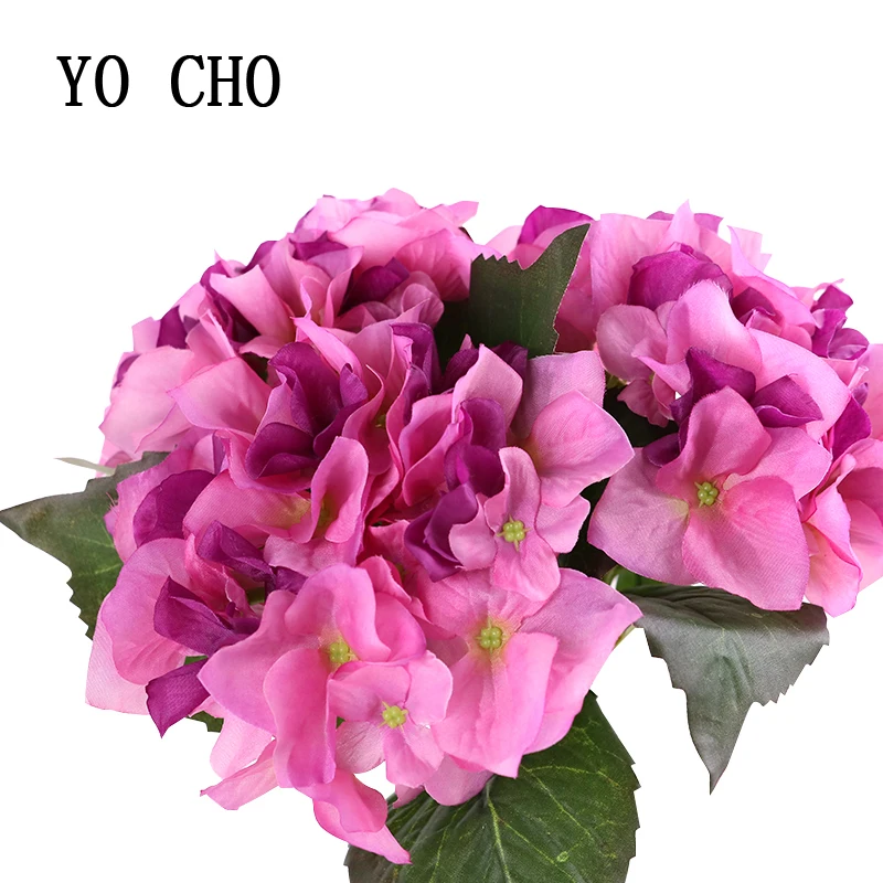 YO CHO Рождественское украшение искусственный шелк Гортензия с одним стеблем для