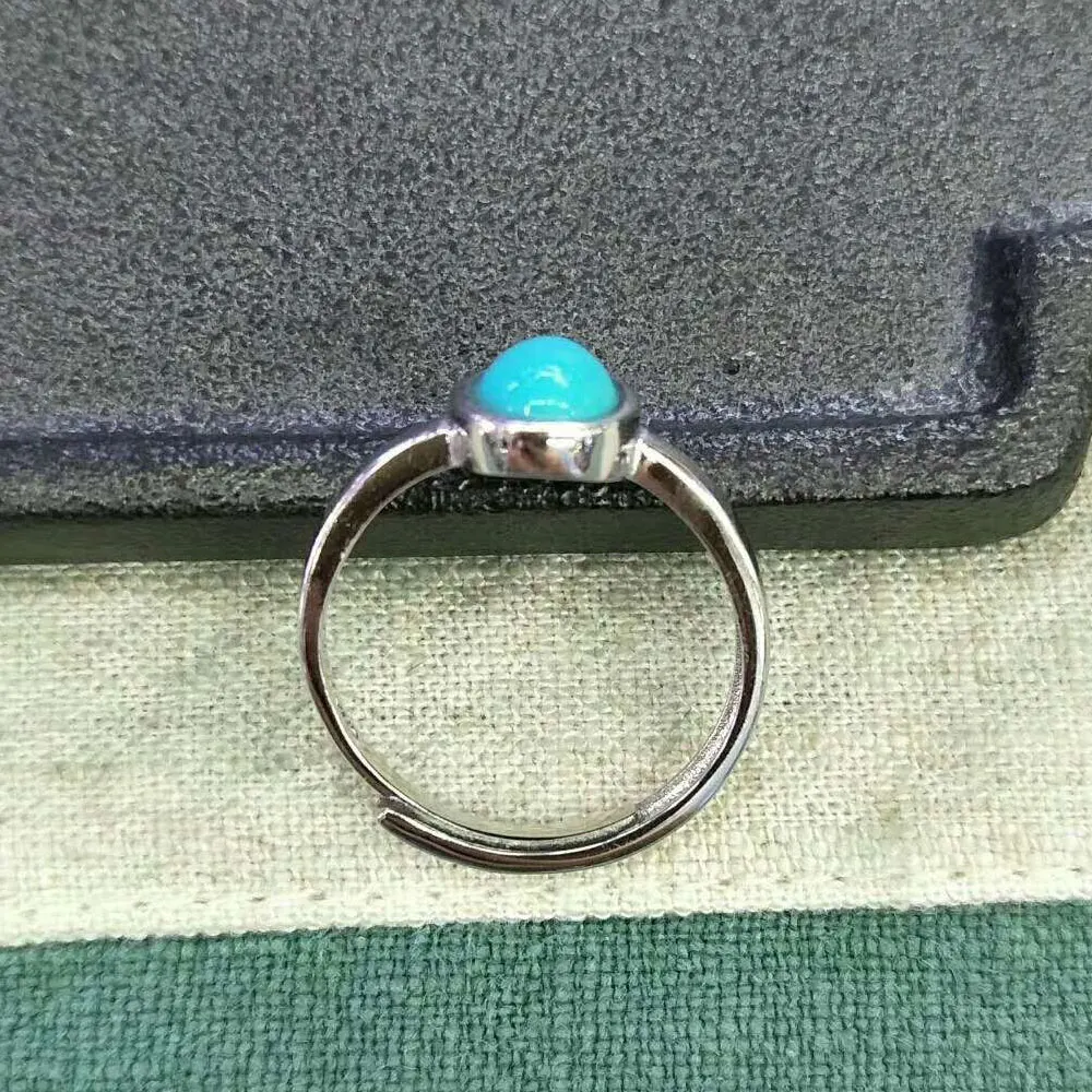 RADHORSE 925 Серебряные кольца для Для женщин Fine Jewelry бирюзовый в сдержанном стиле