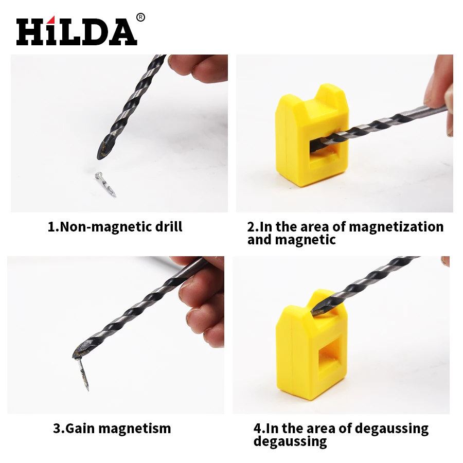 HILDA 1 шт. мини 2 в магнетизатор размагничивающий инструмент желтая отвертка