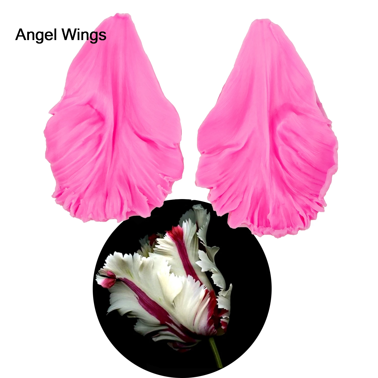 Angel Wings пищевой 3D помадка торт Силиконовая форма тиснение для обратного