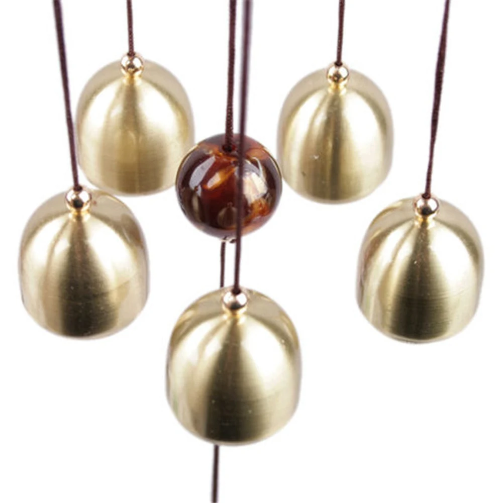 Античная медь 5 колоколов Пентагон павильон деньги чертеж двора сад открытый