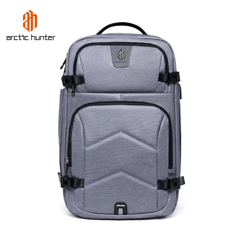 Light Gray Backpack Waterproof 15.6inch Laptop Backpacks Men Business Travel Large Capacity Backpack Teenage Boys Girls School Back Pack - Цвет: Light Gray Backpack