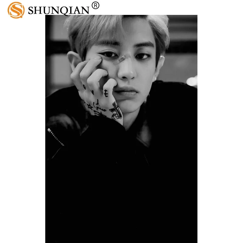 Новое поступление экзо Пак Chanyeol Пользовательские печати шелковой атласной