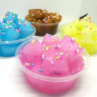 lovely fruit coconut clay crystal jelly mud diy by hand snowflake clay poked transparent super light non toxic decompression toy