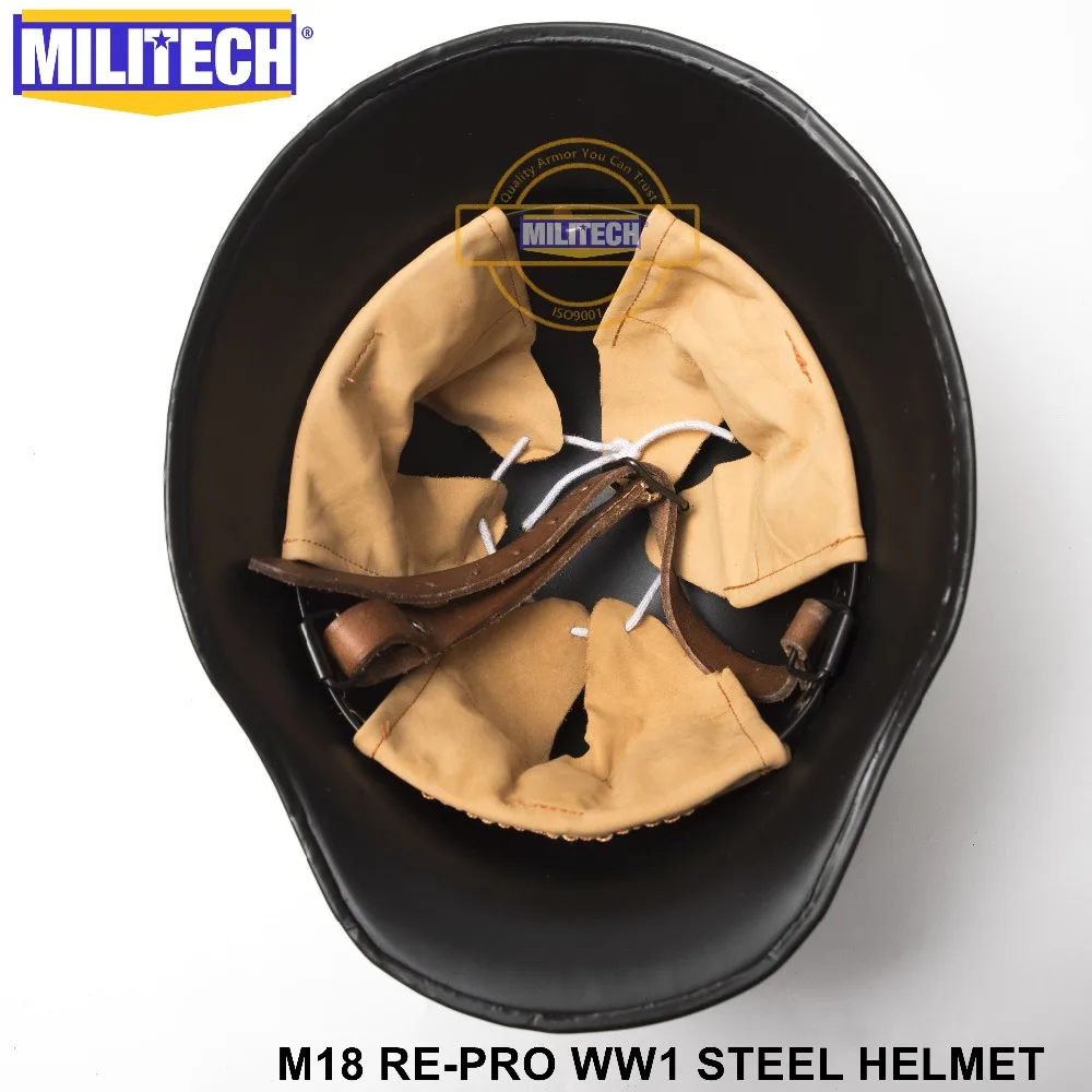MILITECH WW1 черный немецкий шлем для мотоцикла WWi немецкий шлем M18 шлем
