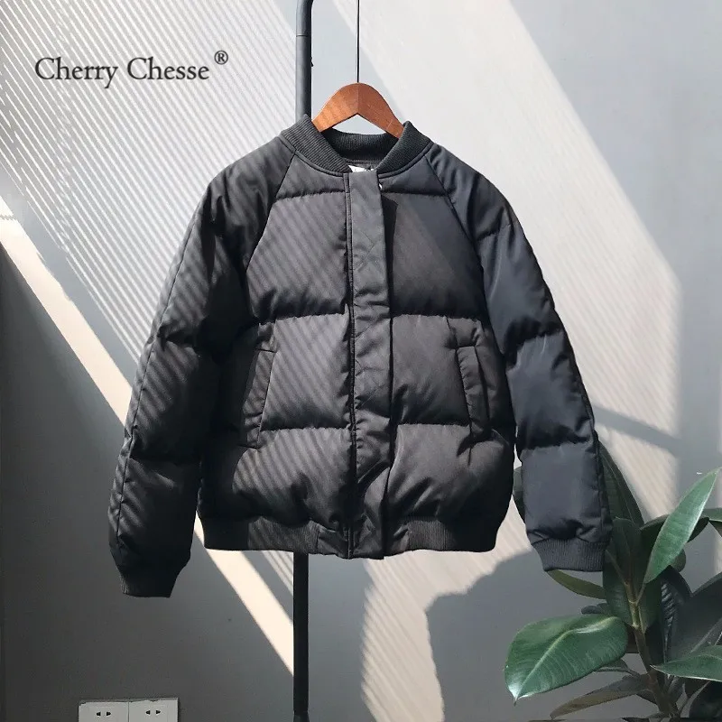 Cherry Chesse Harajuku для женщин Зимняя парка с длинным рукавом карман на молнии топики