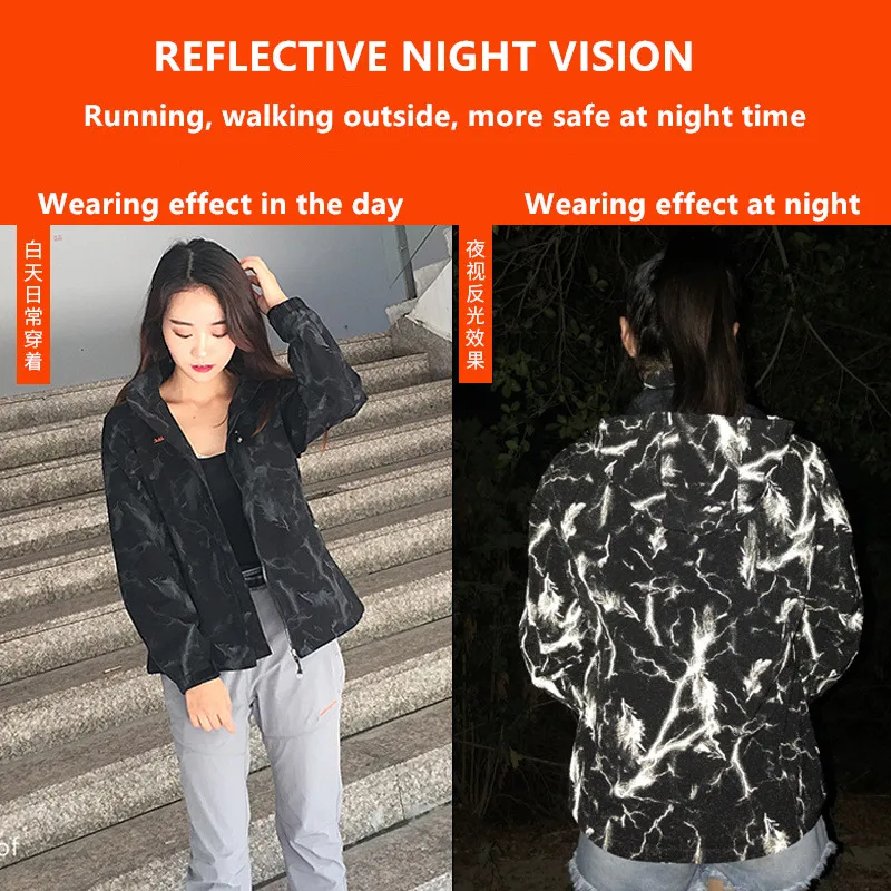 Весенняя Светоотражающая куртка Мужская спортивная осенняя ветровка мужская