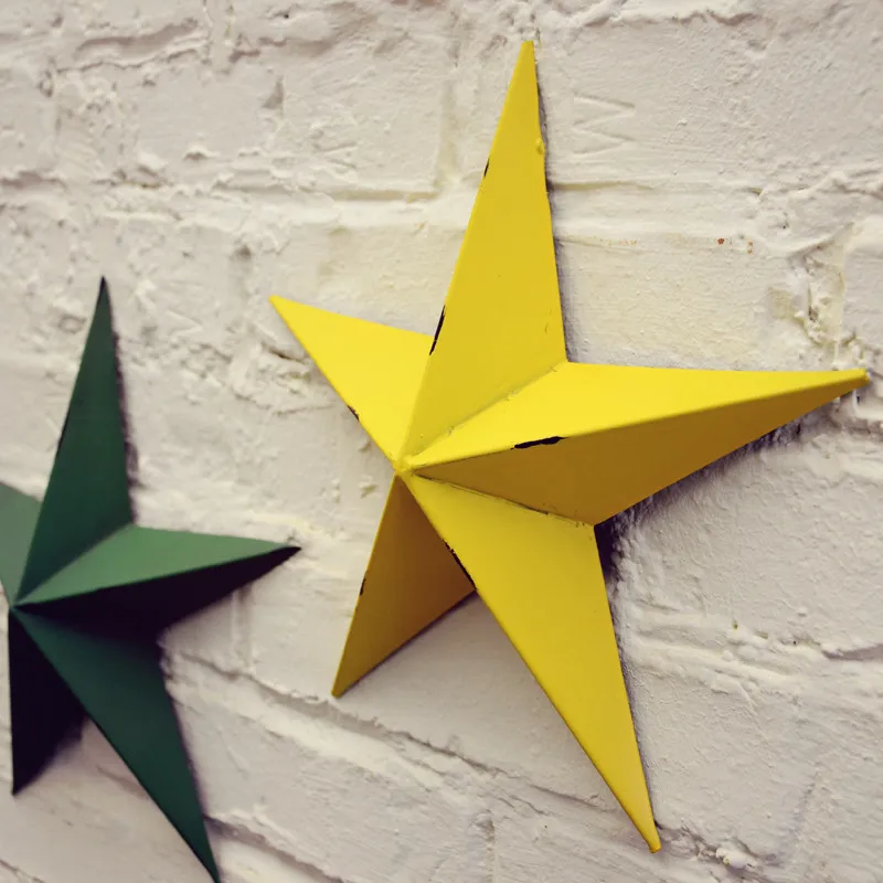 

Loft home wall hanging american vintage metal star for cafe bar home decoration