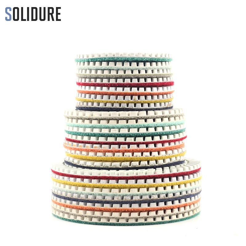 7 шт./компл. алмазные влажные полировальные колодки спиральная конструкция