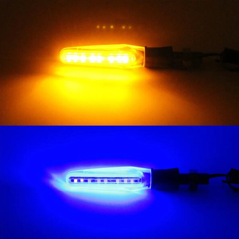 4 шт./лот модифицированный мотоцикл прозрачный СВЕТОДИОДНЫЙ Двухцветный двойной