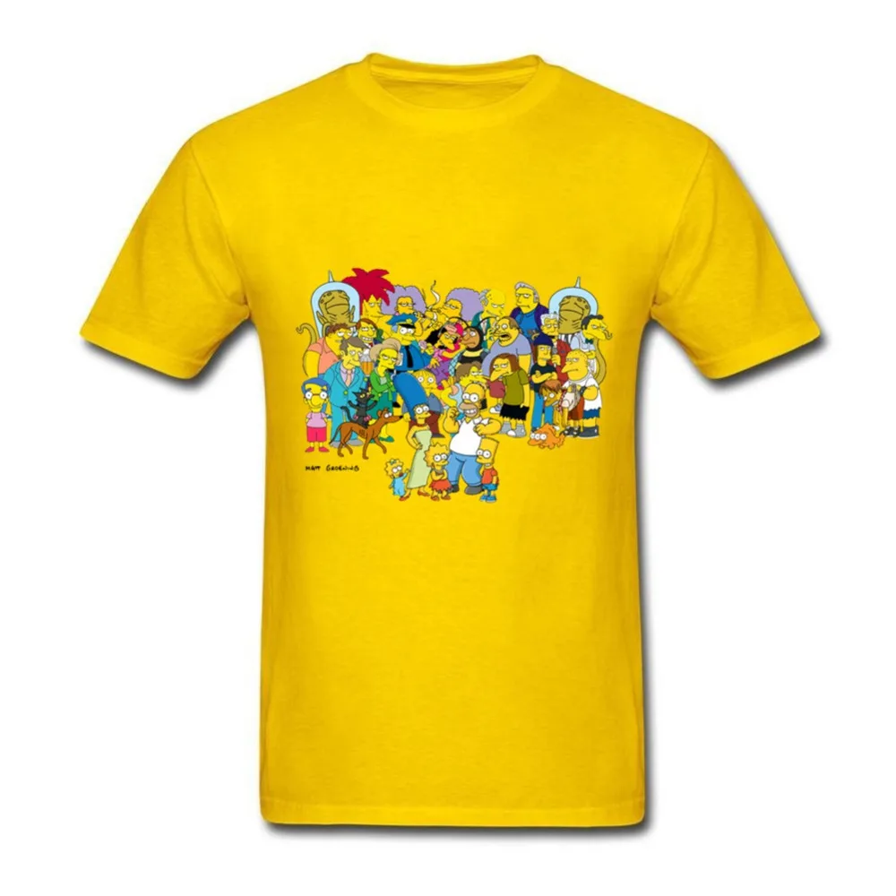 Забавная короткая футболка Симпсон 100% хлопок мужские футболки дизайн Новое