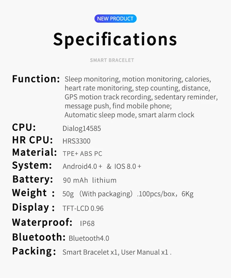 Новейший смарт-браслет S5 монитор сердечного ритма PK для Xiaomi Mi 3 4 IP68 Водонепроницаемый фитнес-трекер умный браслет браслеты