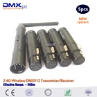 2017 Высокое качество Черный 5 шт. dmx приемник сигналаОтправитель беспроводной DMX 512 консольный приемник