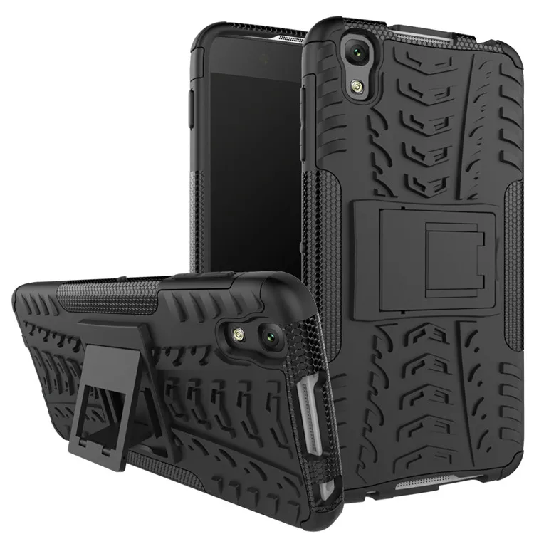 Для Alcatel Idol 4 Чехол-гибрид из ТПУ+ поликарбоната защитный жесткий силиконовый чехол для Alcatel One Touch Idol 4 6055U 6055Y 6055K чехол для телефона - Цвет: black