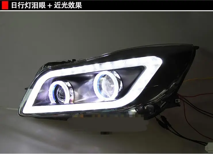 Стайлинг автомобиля фары для Buick Регал фары 2009-2011 GS стиль Opel Insignia Головной фонарь led DRL передний свет Биксеноновые линзы
